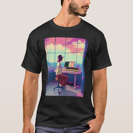Lo fi hip hop chillhop chill beats lofi aesthetics T-Shirt (Vorderseite)