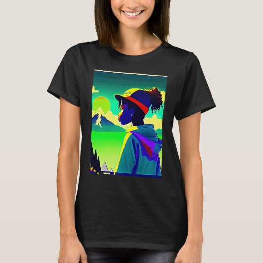 Lo fi hip hop chillhop chill beats lofi aesthetics T-Shirt (Vorderseite)