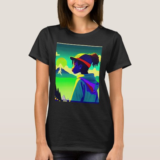 Lo fi hip hop chillhop chill beats lofi aesthetics T-Shirt (Vorderseite)