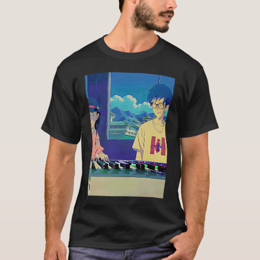 Lo fi hip hop chillhop chill beats lofi aesthetics T-Shirt (Vorderseite)