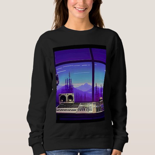 Lo fi hip hop chillhop chill beats studio aestheti sweatshirt (Vorderseite)