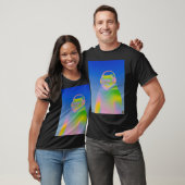 Lo-Fi-Regenbogen-Mops mit Kapuzenpullover T-Shirt (Unisex)