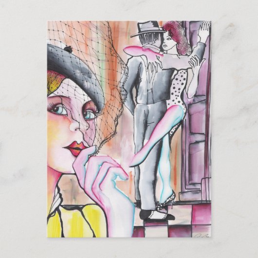 Lo han visto con otra! - Tango Postkarte (Vorderseite)