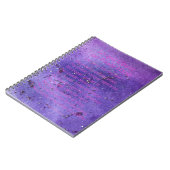 Lo Lila Mist Glitzer Notebook Notizblock (Linke Seite)