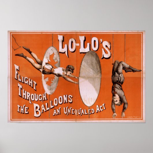 Lo-Lo's Flight Thru Ballons Act VAUDEVILLE Poster (Vorne)