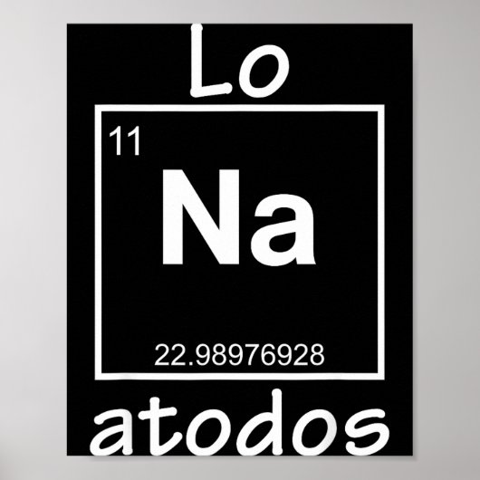 Lo Na Atodos - Spanish Chemistry Periodic Table So Poster (Vorne)
