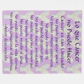 Lo que Cáncer no Puede Hacer Angel Chemo Blanket Fleecedecke (Vorderseite (Horizontal))