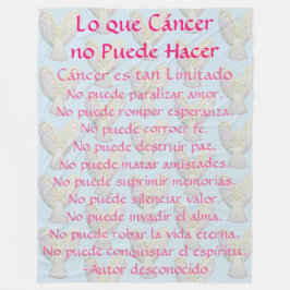 Lo que Cáncer no Puede Hacer Angel Chemo Blanket Fleecedecke