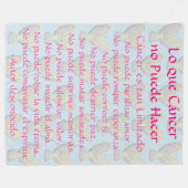 Lo que Cáncer no Puede Hacer Angel Chemo Blanket Fleecedecke (Vorderseite (Horizontal))