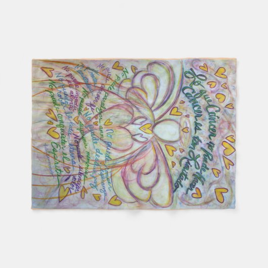 Lo que Cáncer no Puede Hacer Angel Chemo Blanket Fleecedecke (Vorderseite (Horizontal))