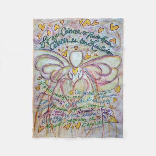 Lo que Cáncer no Puede Hacer Angel Chemo Blanket Fleecedecke (Vorderseite)