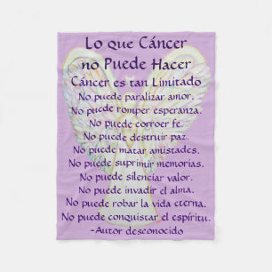 Lo que Cáncer no Puede Hacer Angel Chemo Blanket Fleecedecke