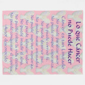 Lo que Cáncer no Puede Hacer Angel Chemo Blanket Fleecedecke (Vorderseite (Horizontal))