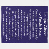 Lo que Cáncer no Puede Hacer Fleece Chemo Blanket (Vorderseite (Horizontal))