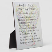 Lo que Cancer no Puede Hacer Gedicht Gemälde Plaqu Fotoplatte (Seite)