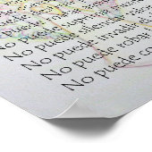 Lo que Cancer no Puede Hacer Gedicht Poster Print (Ecke)