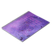 Lo que Cáncer No Puede Hacer Lila Notebook Notizblock (Linke Seite)