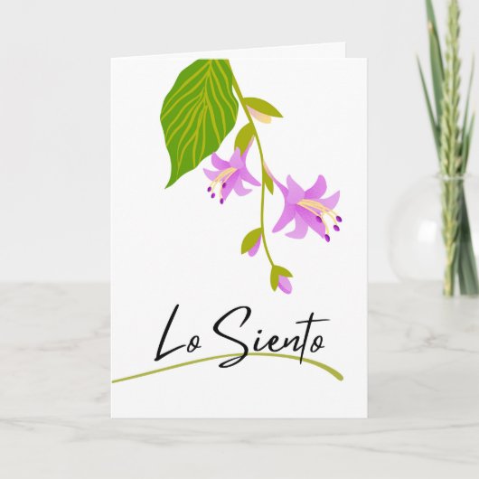 Lo Siento Beileid Spanisch mit Hosta Blooms Karte (Vorderseite)