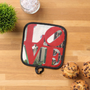 LO VE Liebe Park Philadelphia Foto Pot Holder Topflappen