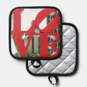 LO VE Liebe Park Philadelphia Foto Pot Holder Topflappen (Vorderseite/Rückseite)