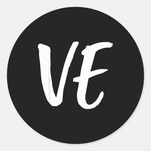 Lo Ve Love Matching Couple Husband Wife Valentine' Runder Aufkleber (Vorderseite)