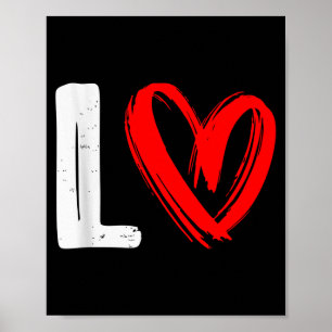 Lo-ve Love passende Paare Valentinstag Poster