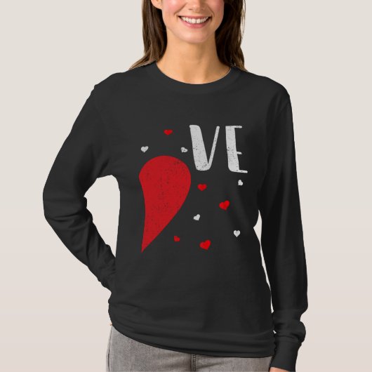 LO VE Valentines Day Matching Couples Shirt Heart (Vorderseite)