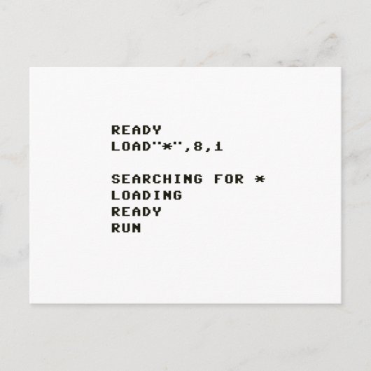 LOAD C64 POSTKARTE (Vorderseite)