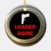 Loaded Gun Zuhause Keramik Ornament (Hinten)