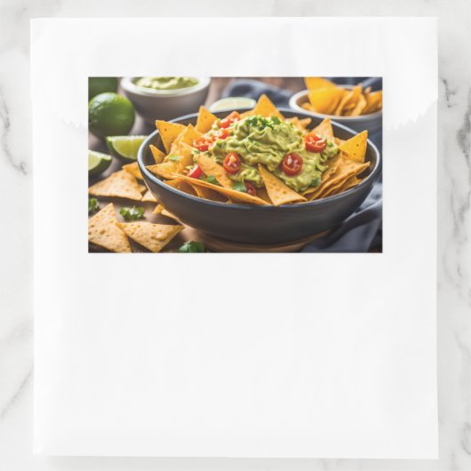 Loaded Nachos Rechteckiger Aufkleber (Tasche)