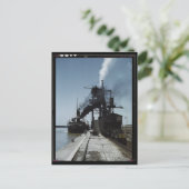 Loading a lake freighter with coal, Sandusky Ohio Postkarte (Stehend Vorderseite)