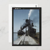 Loading a lake freighter with coal, Sandusky Ohio Postkarte (Vorne/Hinten)