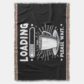 Loading Bitte warten Sie auf Kaffee lustige Kaffee Decke (Vorderseite Vertikal)