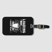 Loading Bitte warten Sie auf Kaffee lustige Kaffee Gepäckanhänger (Vorderseite (Horizontal))