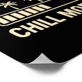 Loading Chill Mode Palm R Vacation Humor Tech Meme Poster (Ecke)