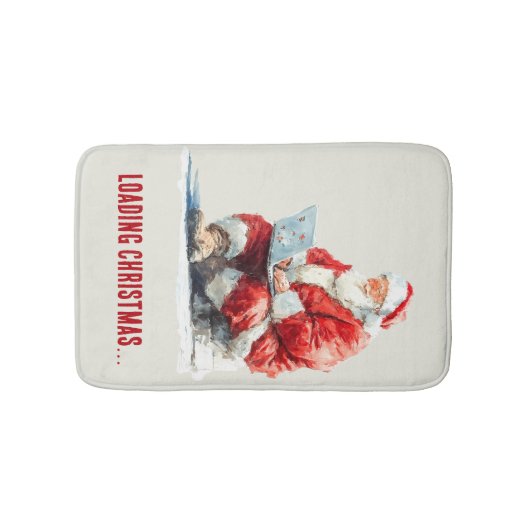 Loading Christmas Funny Santa Design Badematte (Vorderseite)
