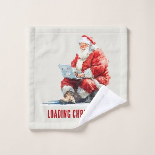 Loading Christmas Funny Santa Design Badhandtuch Set (Waschlappen)