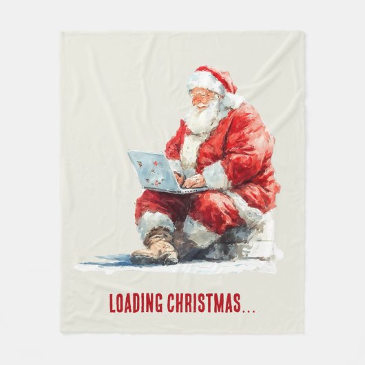 Loading Christmas Funny Santa Design Fleecedecke (Vorderseite)