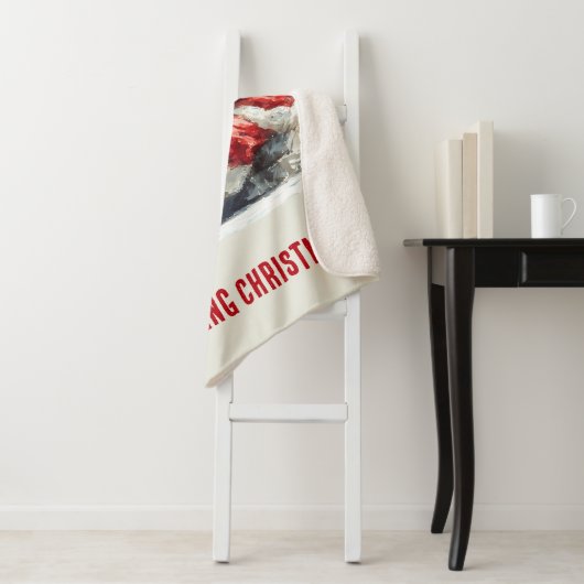 Loading Christmas Funny Santa Design Sherpadecke (Beispiel)