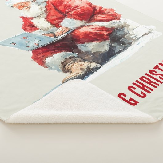 Loading Christmas Funny Santa Design Sherpadecke (3/4)