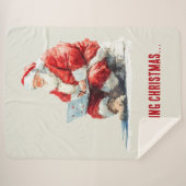 Loading Christmas Funny Santa Design Sherpadecke (Vorderseite (Horizontal))