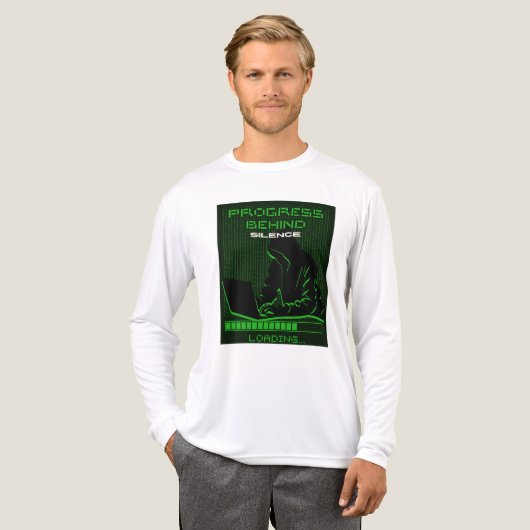 Loading Hacker Laptop Graphic T-Shirt Tri-Blend Shirt (Vorderseite komplett)