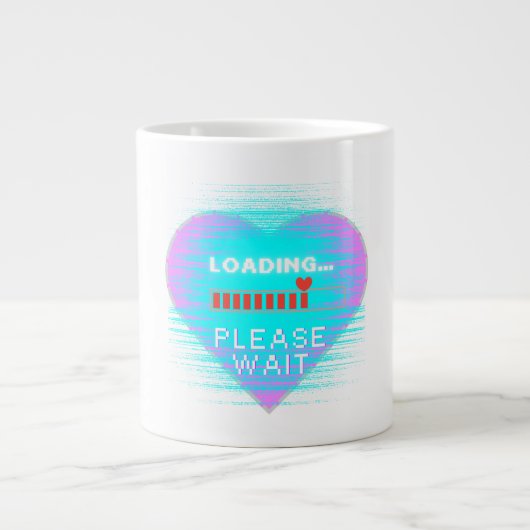 Loading Heart Retro Gamer Jumbo-Tasse (Vorderseite)