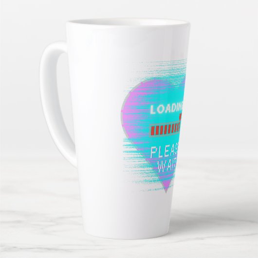 Loading Heart Retro Gamer Milchtasse (Linke Ecke)