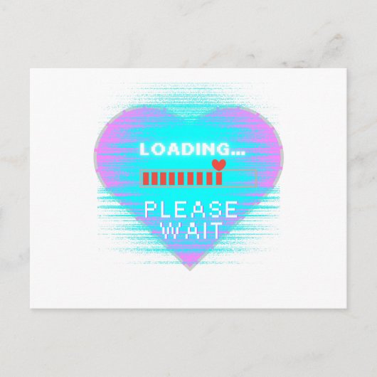 Loading Heart Retro Gamer Postkarte (Vorderseite)