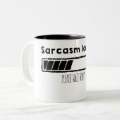 loading sarcasm ,(black) zweifarbige tasse (Vorderseite Links)