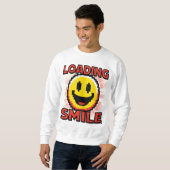 Loading Smile – Retro Pixel Art 8-Bit Smiley Face Sweatshirt (Vorne ganz)