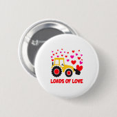 Loads Of Love Toddler Tractor Valentines Day For K Button (Vorne & Hinten)