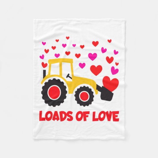 Loads Of Love Toddler Tractor Valentines Day For K Fleecedecke (Vorderseite)
