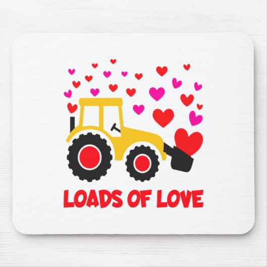 Loads Of Love Toddler Tractor Valentines Day For K Mousepad (Vorne)